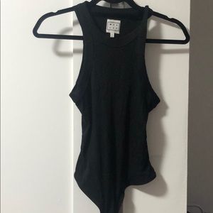 WSLY black Rivington Ribbed Bodysuit